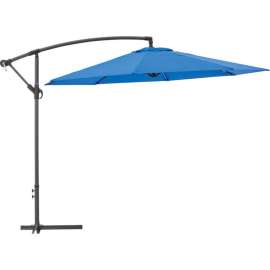 Global Industrial Cantilever Umbrella w/ Crank, Tilt & Cross Brace, Olefin Fabric, 10'W, Blue
