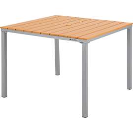 Global Industrial 40" Square Resin Outdoor Dining Table, Tan