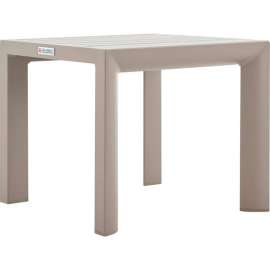 Global Industrial Outdoor Aluminum Slatted Side Table, Tan
