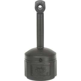 Justrite Smokers Ceasefire Outdoor Ashtray, 4 Gallon, Black