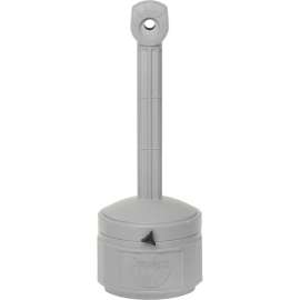 Justrite Smokers Cease Fire Outdoor Ashtray, 1 Gallon, Gray