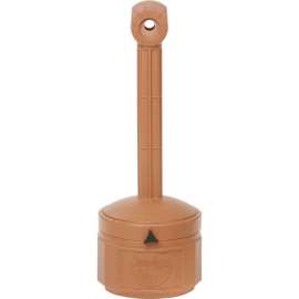 Justrite Smokers Cease Fire Outdoor Ashtray, 1 Gallon, Terracotta