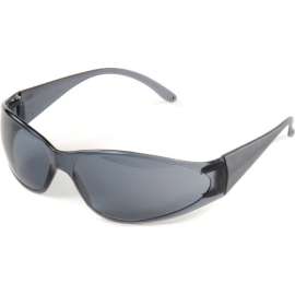 Boas Eyewear Protection Safety Glasses, Black Frame, Gray Lens
