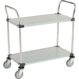 Nexel Galvanized Steel Utility Cart w/2 Shelves, 800 lb. Capacity, 36"L x 18"W x 38"H