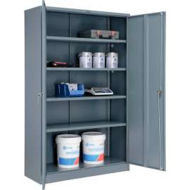Storage Cabinet, Turn Handle, 48"Wx18"Dx78"H, Gray, Unassembled
