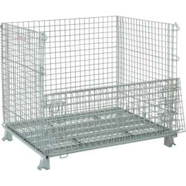 Global Industrial Folding Wire Container, 48"L x 40"W x 42-1/2"H, 3000 Lb. Capacity
