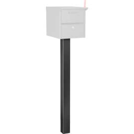 Global Industrial; Mailbox Aluminum Pedestal In-Ground Mounted Black 48"H