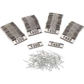 Locker Number Plate Kit, Numbered 1300-1499, 200/Pack