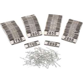 Locker Number Plate Kit, Numbered 2700-2899, 200/Pack