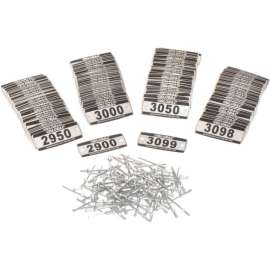 Locker Number Plate Kit, Numbered 2900-3099, 200/Pack