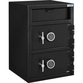 Global Industrial B-Rate Depository Safe Front Loading, 2 Doors, Digital Lock, 20"Wx20"Dx30"H