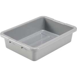 Quantum Storage Systems NSF Plastic Bus Tub, 20"L x 15"W x 5"H, Gray