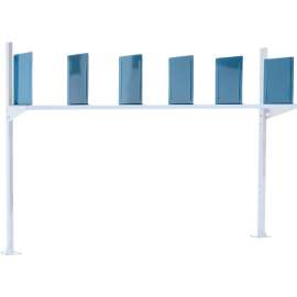 Global Industrial Upper Shelf Dividers, Blue, 6 Pack