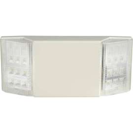 Global Industrial 2 Head LED Emergency Unit w/ Fixed Optics and Ni-Cad Battery Backup