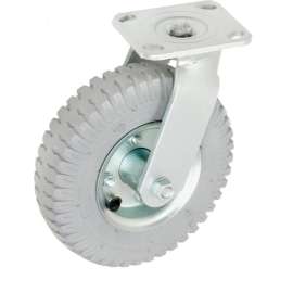 Global Industrial Swivel Plate Caster 8" Full Pneumatic Wheel 300 lb. Capacity