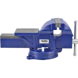 Global Industrial 8" Jaw Width General Purpose Bench Vise W/ Swivel Base