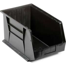 Plastic Stack & Hang Bin, 11"W x 16"D x 8"H, Black