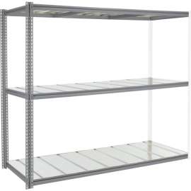 Global Industrial High Capacity Add-On Rack 96x24x843 Levels Steel Deck 800lb Per Level GRY