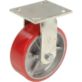 Global Industrial Heavy Duty Rigid Plate Caster 6" Polyurethane Wheel 800 lb. Capacity