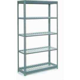 Heavy Duty Shelving 48"W x 24"D x 60"H With 5 Shelves - Wire Deck - Gray