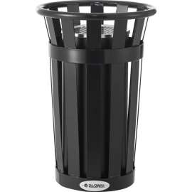 Global Industrial Slatted Steel Outdoor Ashtray, 13 Gallon, Black