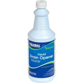Global Industrial Drain Opener, 1 Quart Bottle, 12/Case