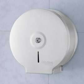 Global Industrial Stainless Steel Jumbo Bathroom Tissue Dispenser - One 9" Roll