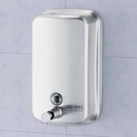 Global Industrial Stainless Steel Vertical Liquid Soap Dispenser - 1000 ml