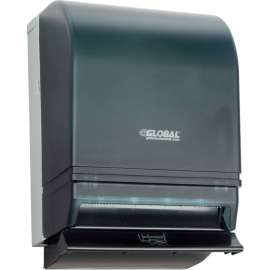 Global Industrial Push Bar Paper Towel Roll Dispenser, Smoke Gray/Beige