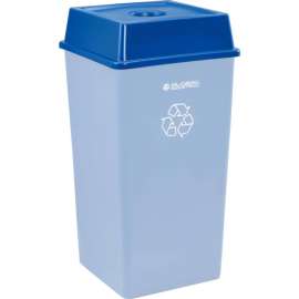 Global Industrial Bottles & Cans Recycling Lid For 35 & 55 Gallon Cans, Blue