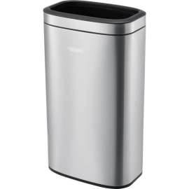 Global Industrial Stainless Steel Slim Open Top Trash Can, 8 Gallon