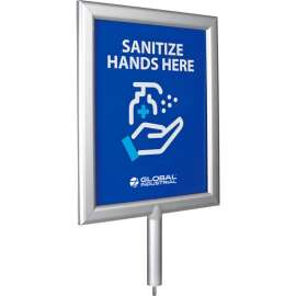 Global Industrial Perfex Frame for Sanitizer Dispenser Stand w/Sanitize Hands Here Graphic