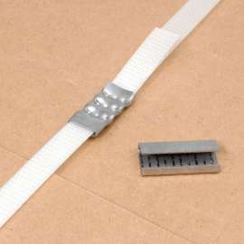 Pac Strapping Serrated Polyester Strapping Seals, 1/2" Strap Width, Silver, Pack of 1000