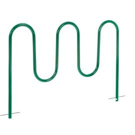 Global Industrial Wave Bike Rack, 7-Bike Capacity, Below Ground Mount, Green