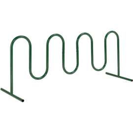Global Industrial Wave Bike Rack, 9-Bike Capacity, Free Standing, Green