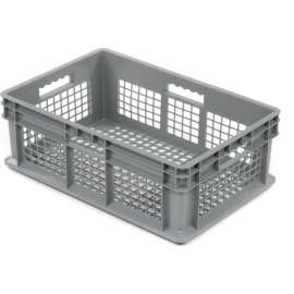Global Industrial Mesh Straight Wall Container, 23-3/4"Lx15-3/4"Wx8-1/4"H, Gray