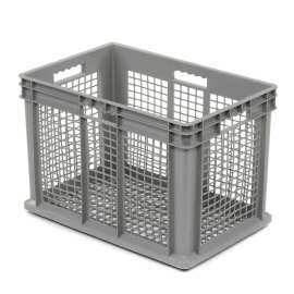 Global Industrial Mesh Straight Wall Container, 23-3/4"Lx15-3/4"Wx16-1/8"H, Gray