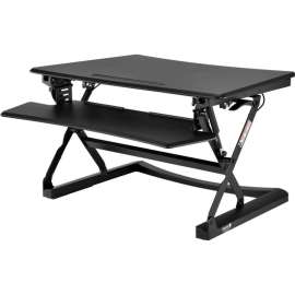 Interion Height Adjustable Sit-Stand Desk Converter with Full Width Keyboard