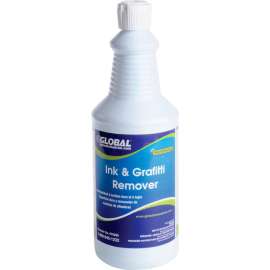 Global Industrial Ink & Graffiti Remover, 1 Quart Bottle, 6/Case