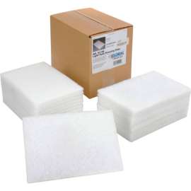 Global Industrial Light Duty Scouring Pads, White, 6" x 9" - Case of 20 Pads