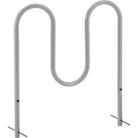 Global Industrial Wave Bike Rack, 5-Bike Capacity, Below Ground Mount, Gray