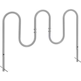Global Industrial Wave Bike Rack, 7-Bike Capacity, Below Ground Mount, Gray