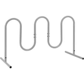 Global Industrial Wave Bike Rack, 7-Bike Capacity, Free Standing, Gray