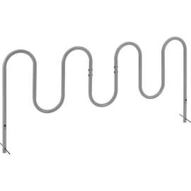 Global Industrial Wave Bike Rack, 9-Bike Capacity, Below Ground Mount, Gray