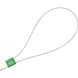 Global Industrial Metal Cable Seal, 1/16"x24"L, Green, 50/Pack