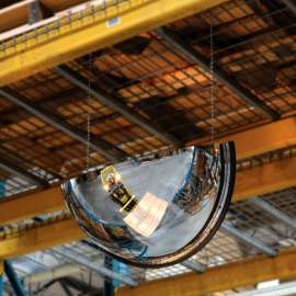 Global Industrial Half Dome Acrylic Mirror, Indoor, 26" Dia., 180° Viewing Angle