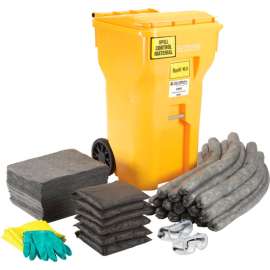 Global Industrial Universal Wheeled Spill Kit, 65 Gallon