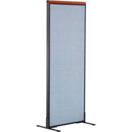 Interion Deluxe Freestanding Office Partition Panel, 24-1/4"W x 61-1/2"H, Blue