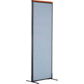 Interion Deluxe Freestanding Office Partition Panel, 24-1/4"W x 73-1/2"H, Blue