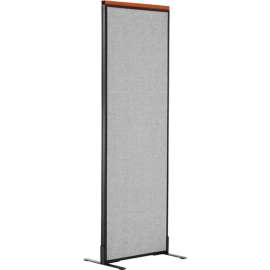 Interion Deluxe Freestanding Office Partition Panel, 24-1/4"W x 73-1/2"H, Gray